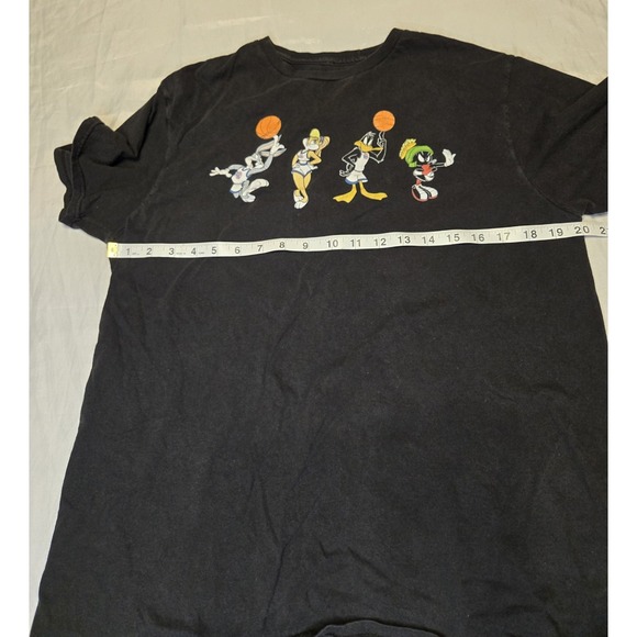Vintage Space Jam‎ Toon Squad Black Shirt Large 100% Cotton Graphic 90s Cartoon - Picture 5 of 7